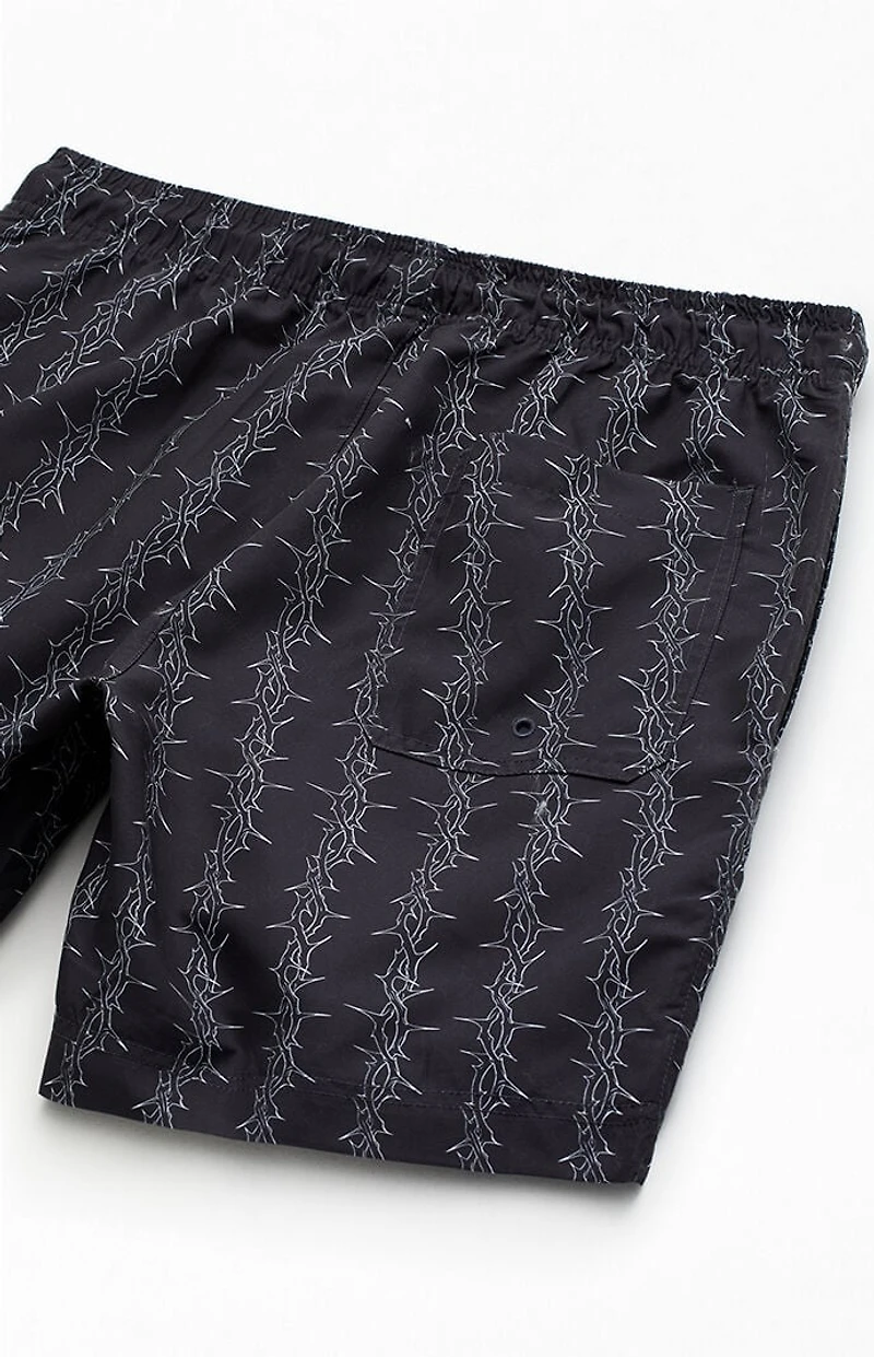 Pacsun Vertical Thorn 6.5" Swim Trunks