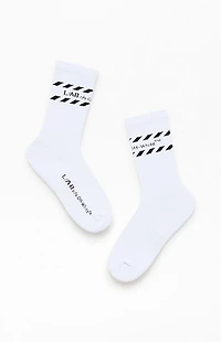 L/AB c/o Off-White 3 Pack Diagonal Stripe Crew Socks