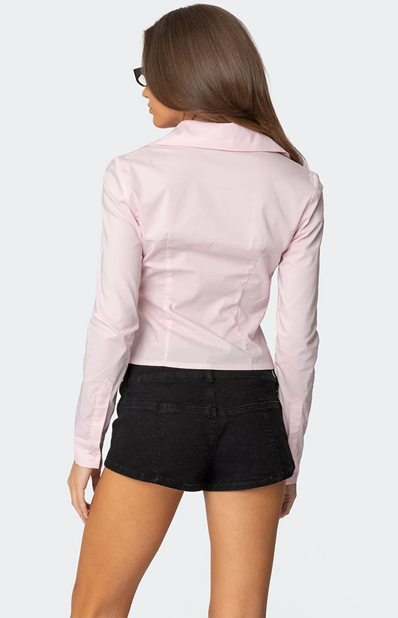 Edikted Delphina Tailored Button Up Shirt