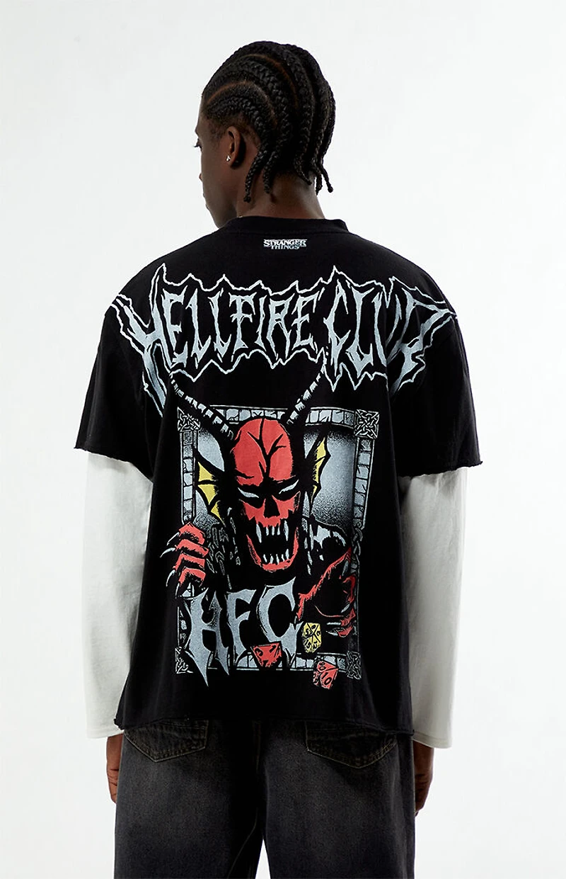 Netflix x Stranger Things Hellfire Club Dungeon Twofer Long Sleeve T-Shirt
