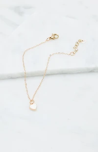 John Galt Gold Heart Bracelet