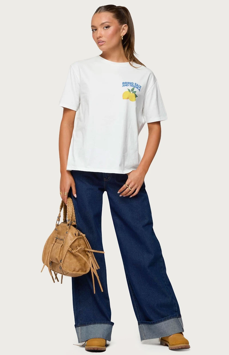 Edikted Let's Make Margs Oversized T-Shirt