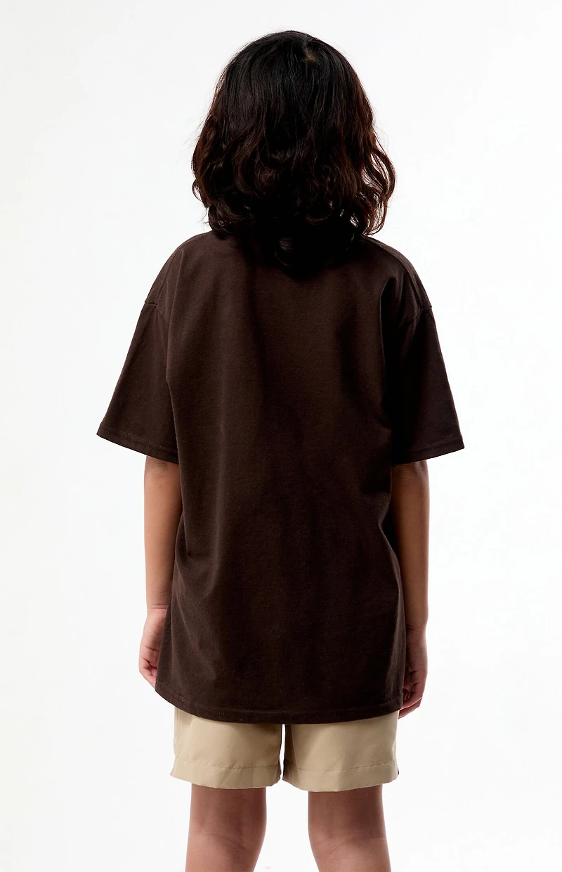 Pacsun Kids Brown Graphic T-Shirt