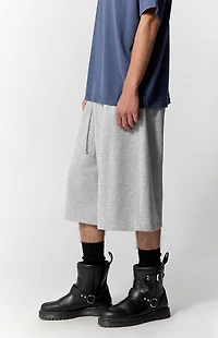 Pacsun Heather Grey Fleece Ultra Baggy Sweat Shorts