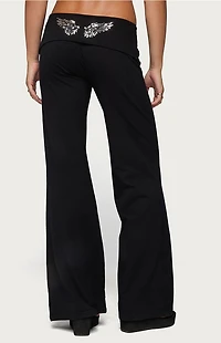 Edikted Angel Energy Sequin Foldover Pants