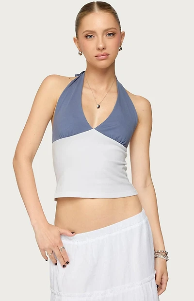 Edikted Janna Color Block Halter Top