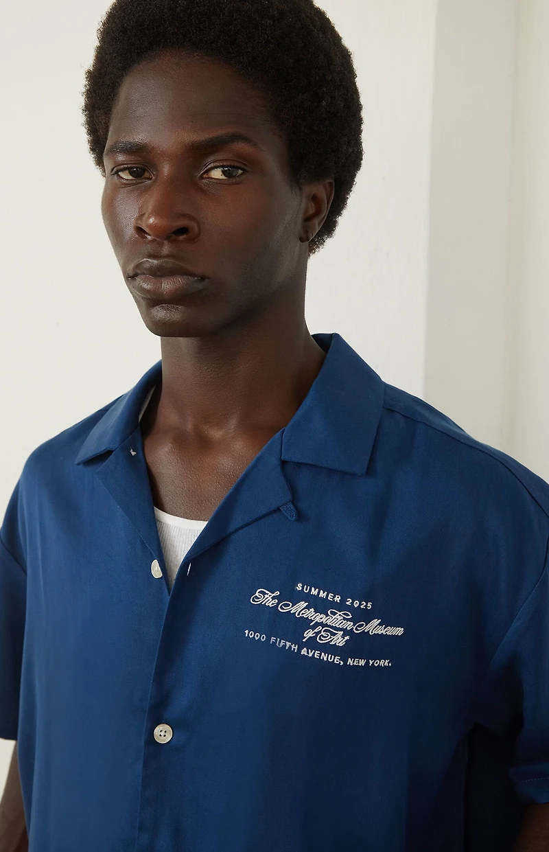 The Met x Pacsun Impresa Cropped Camp Shirt