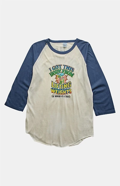 PS VINTAGE 80s Lifting Weights 12 Oz Graphic T-Shirt