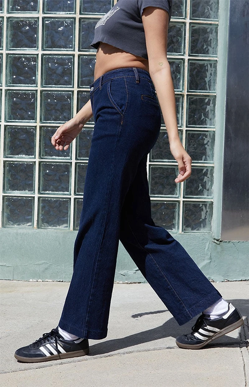 John Galt Dark Blue Straight Leg Jeans