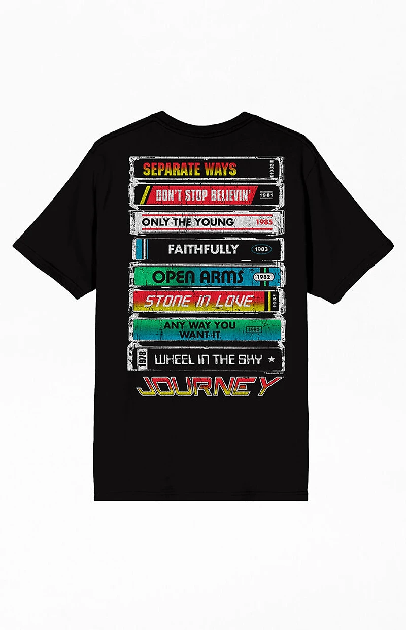 Journey Vintage Scarab and Album Stacks T-Shirt