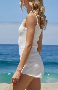 John Galt Teddy Bear & Bows Skylar Pointelle Tank Top