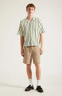 Pacsun Brown Textured Linen Shorts
