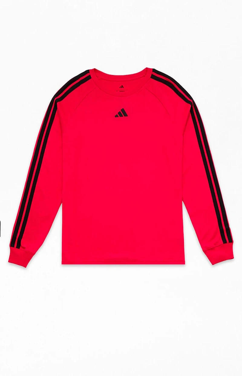 adidas Kids Red Crew Neck Sweatshirt