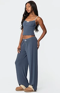 Edikted Kleo Pointelle Henley Tank Top