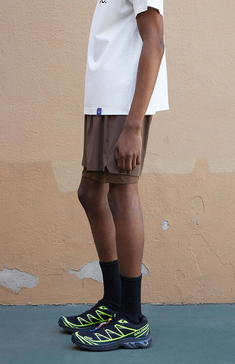 A.R.C. Active Brown Mesh Running Shorts