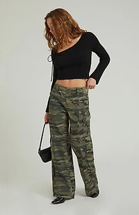 Pacsun Camouflage Lightweight Low Rise Baggy Pants