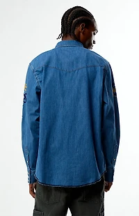 Wrangler x Coors Embroidered Denim Long Sleeve Shirt
