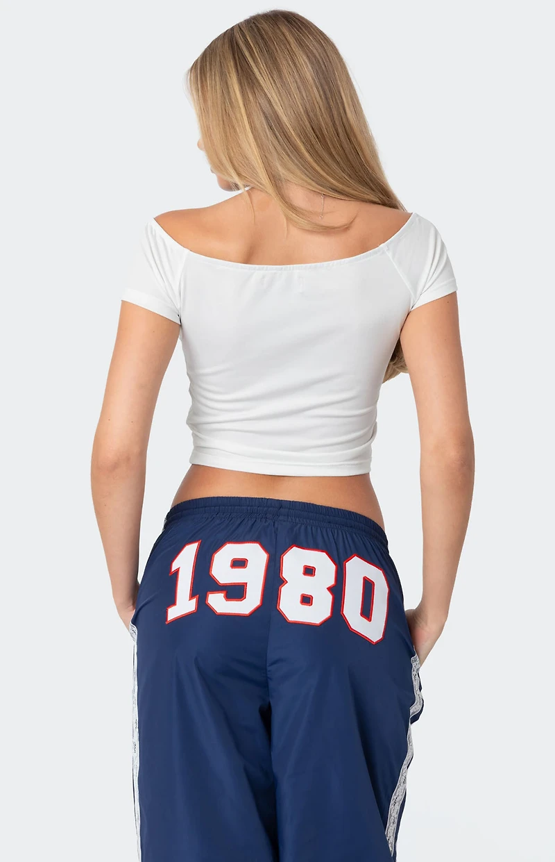 Edikted Alexandera Boat Neck T-Shirt