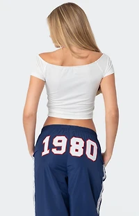 Edikted Alexandera Boat Neck T-Shirt