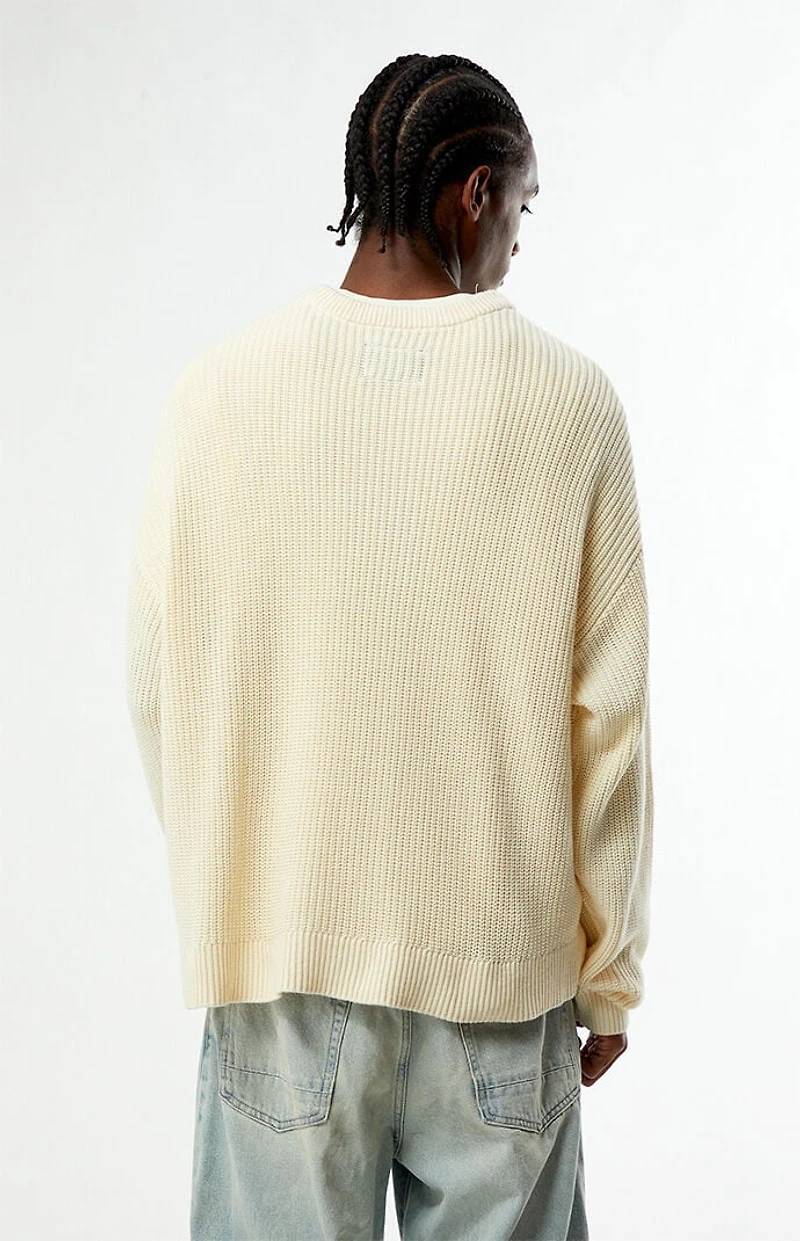 Pacsun Villa Du Jardin Ribbed Knit Crew Neck Sweater