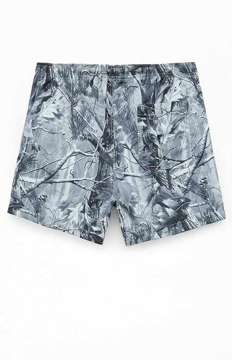 Pacsun Grey Camo 4.5" Swim Trunks