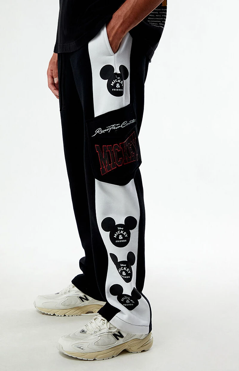 Civil x Mickey Mouse Wide Leg Cargo Sweatpants