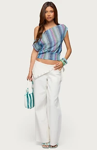 Edikted Taniya Off Shoulder Zigzag Knit Top