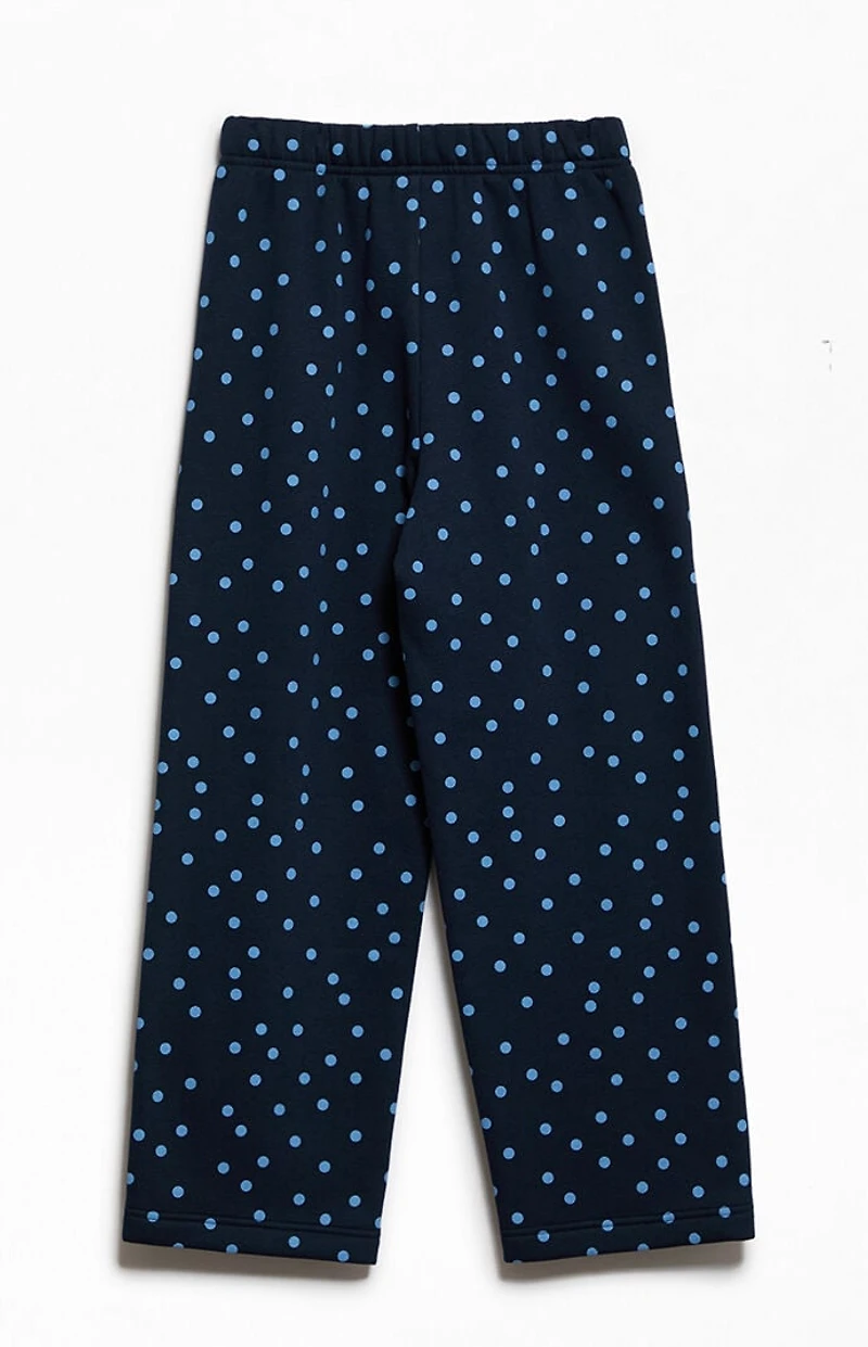 Pacsun Kids Navy Polka Dot Baggy Sweatpants
