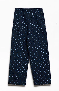 Pacsun Kids Navy Polka Dot Baggy Sweatpants