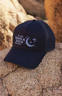 LONELY GHOST To The Moon & Back Trucker Hat
