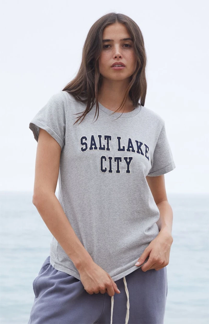 John Galt Silver Chloe Salt Lake City Embroidered T-Shirt
