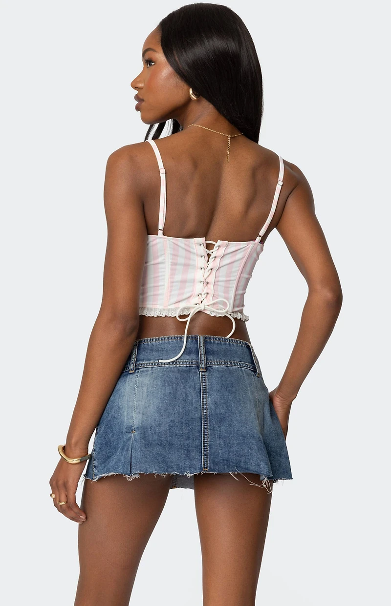 Edikted Marlen Striped Corset