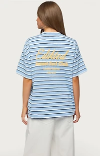 Edikted Chill Girl Striped Oversized T-Shirt