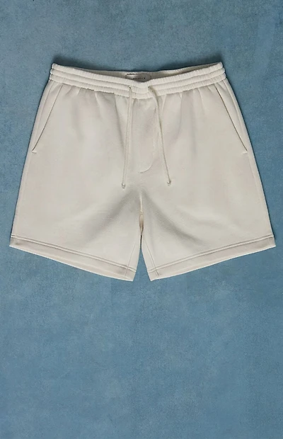 Pacsun Fleece Cream Sweat Shorts