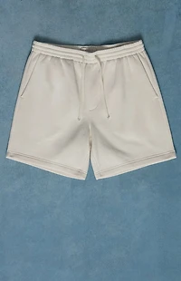 Pacsun Fleece Cream Sweat Shorts
