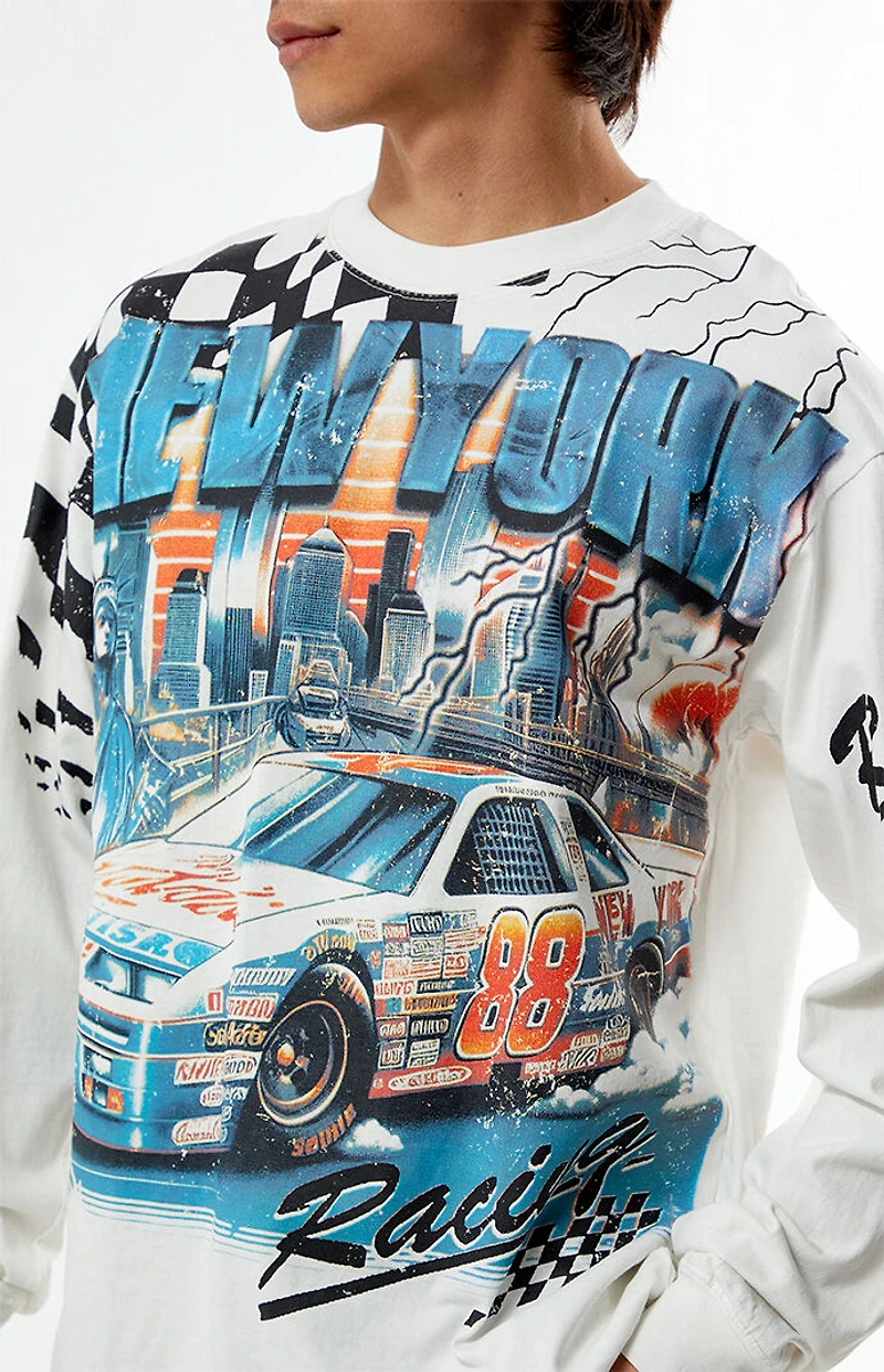 Pacsun New York Racing Cropped Long Sleeve T-Shirt