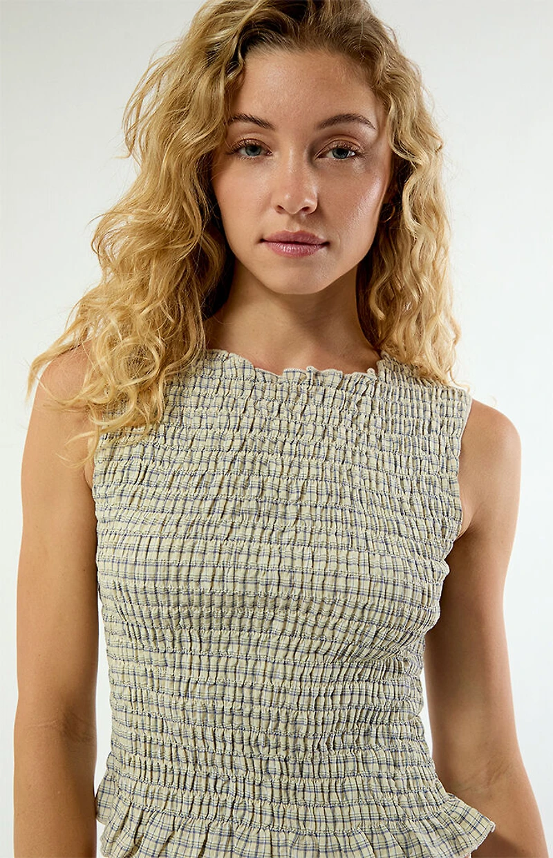 Daisy Street Thistle Plaid Tank Top