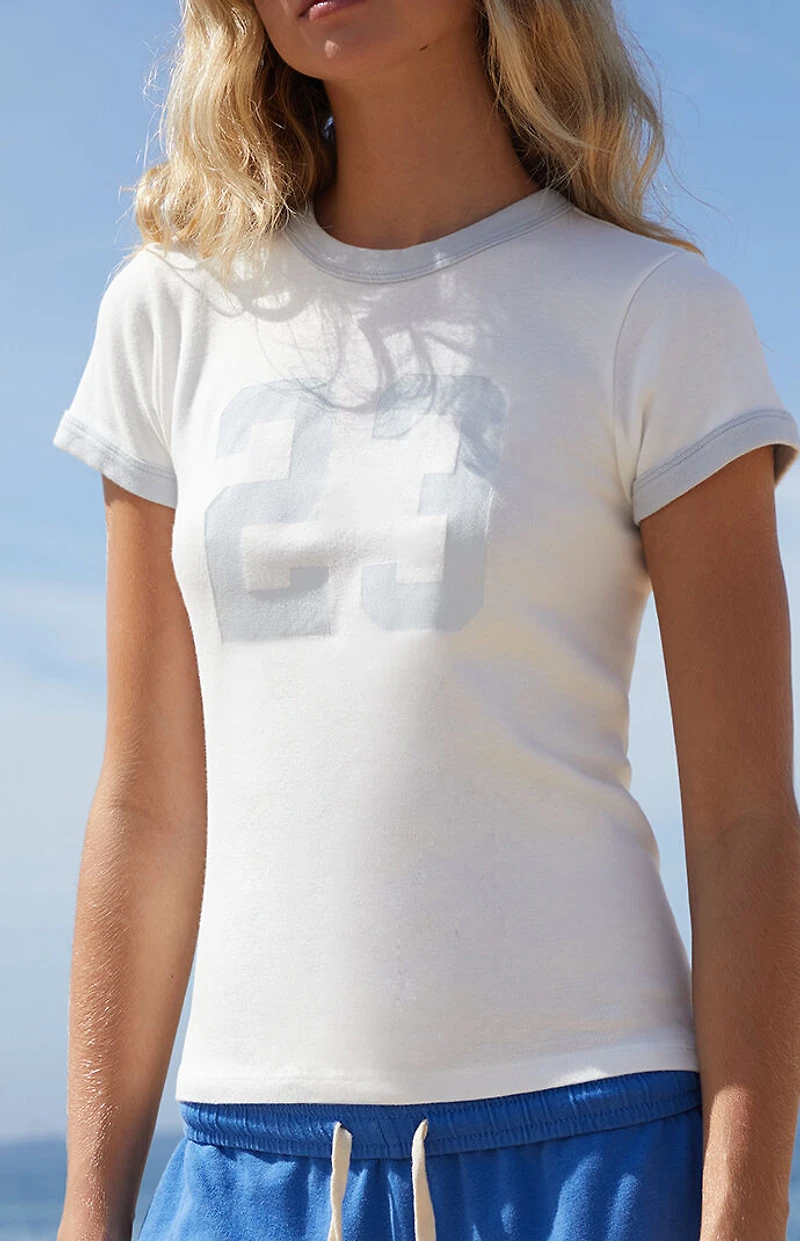 John Galt Light Blue Hailie 23 Ringer T-Shirt