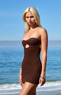 Third Charm Dahlia Strapless Hardware Mini Dress