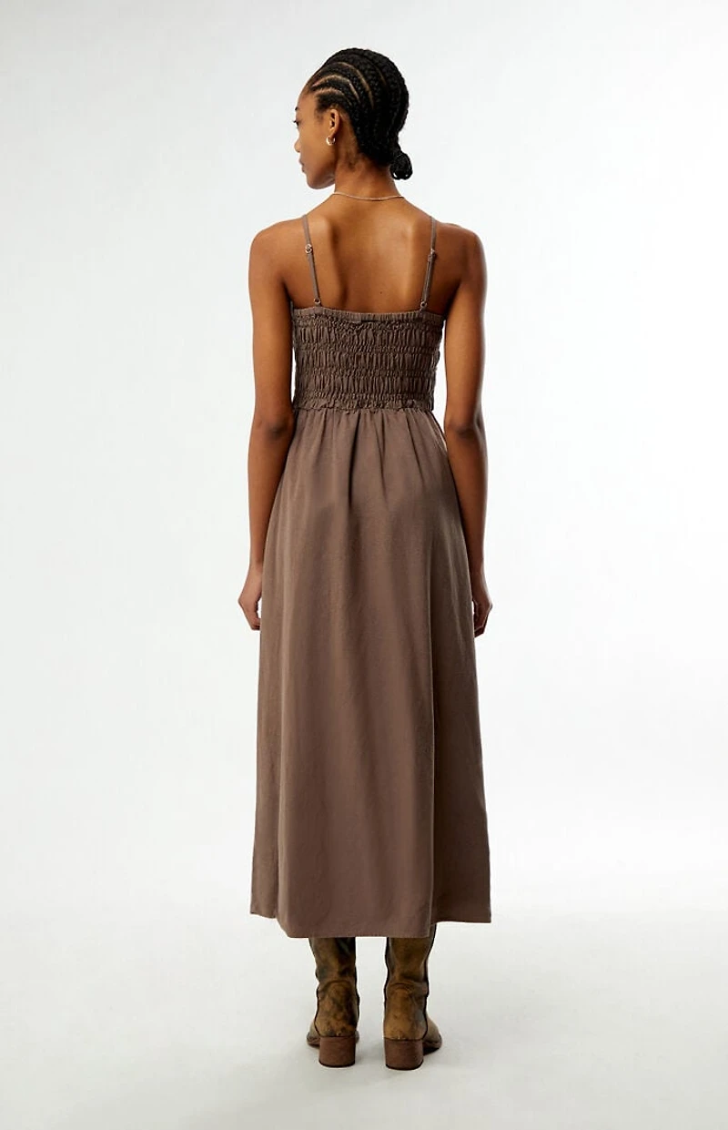 Rhythm Classic Shirred Midi Dress