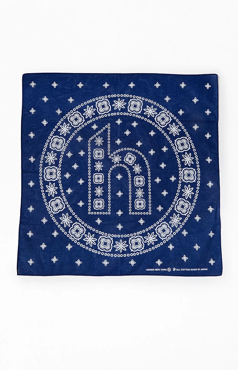 Hidden NY Blue Logo Paisley Bandana