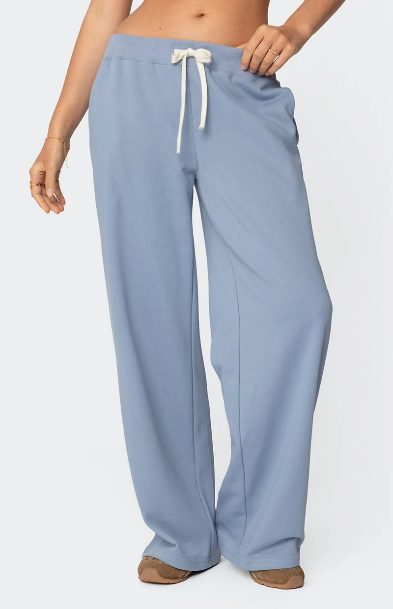 Edikted French Terry Straight Leg Sweatpants