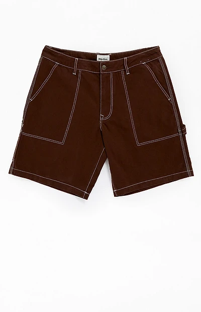 Rhythm Brown Canvas Carpenter Shorts