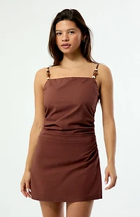 Your Favorite Katie Beaded Linen Mini Dress