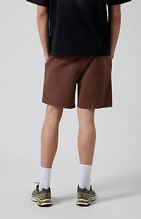 Pacsun Brown Fleece Volley Sweat Shorts