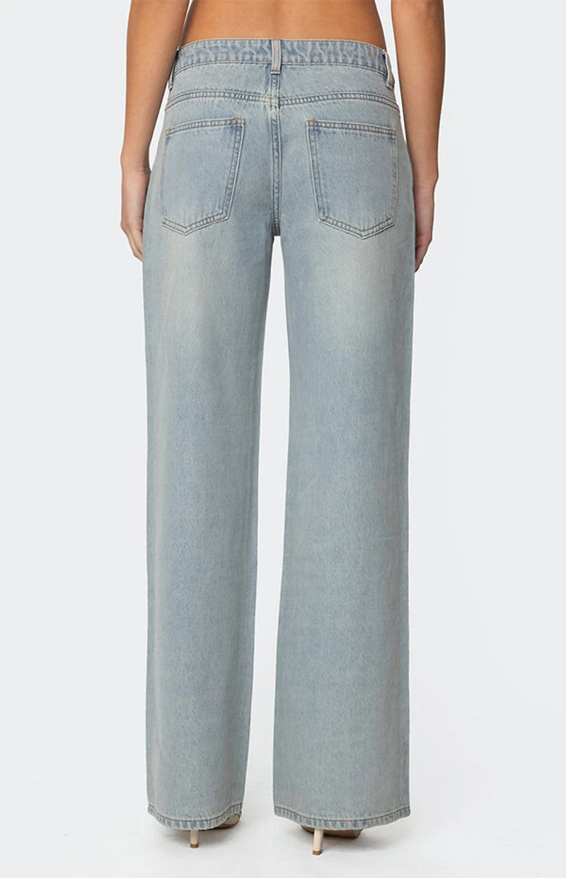Edikted Everly Studded Low Rise Jeans
