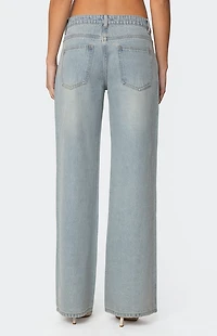 Edikted Everly Studded Low Rise Jeans