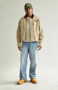 Pacsun Dylan Baggy Jeans Frayed Medium Blue