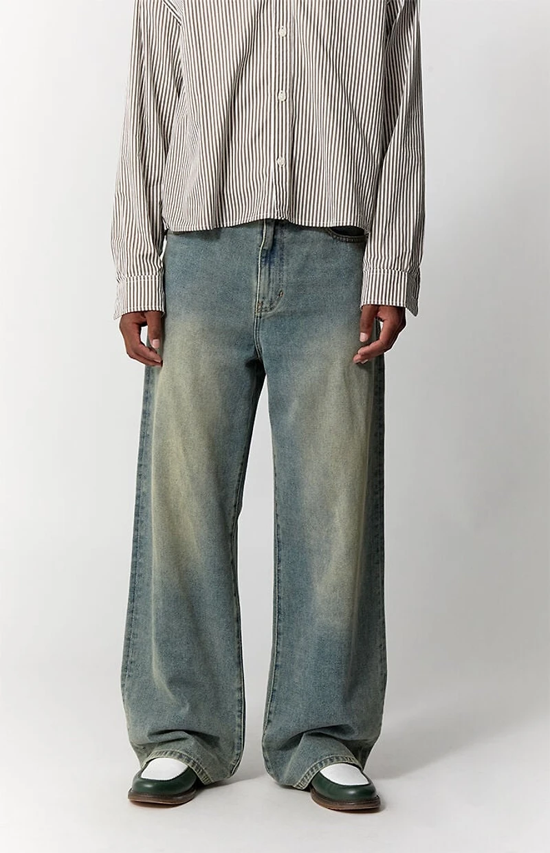 Pacsun Blake Extreme Baggy Jeans Medium Blue Light Wash