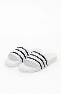 adidas White & Black Adilette CF Slides